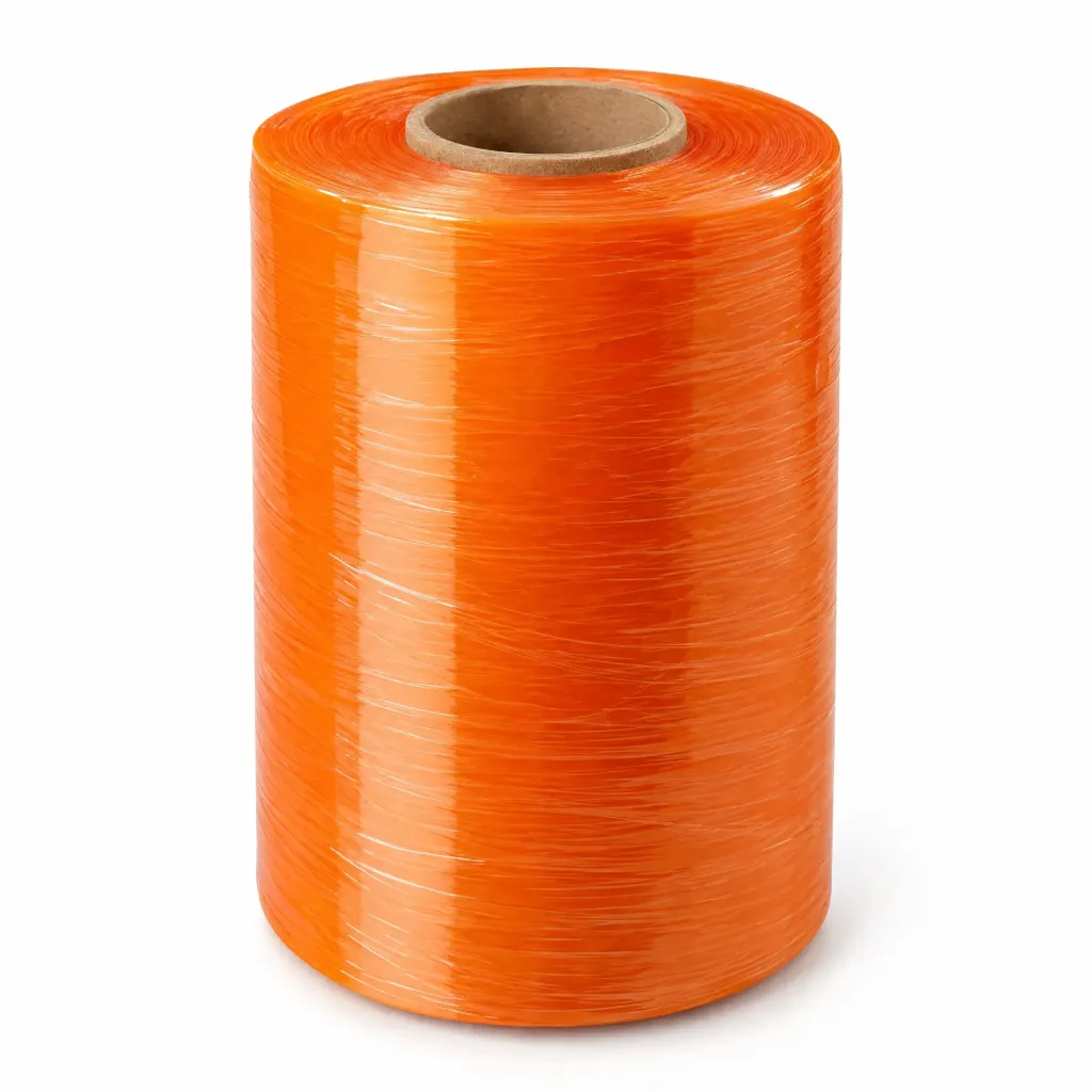 رول ستريتش برتقالي 15 كجم 23 مايكرون | Orange Stretch Film Roll 15 kg 23 Micron