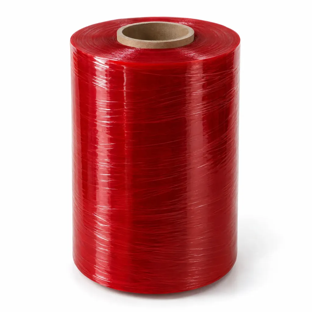 رول ستريتش أحمر 15 كجم 23 مايكرون | Red Stretch Film Roll 15 kg 23 Micron
